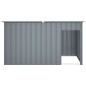 vidaXL Caseta perros con tejado acero galvanizado gris 196x91x110 cm vidaXL Caseta perros con tejado acero galvanizado gris 196x91x110 cm