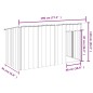 vidaXL Caseta perros con tejado acero galvanizado gris 196x91x110 cm vidaXL Caseta perros con tejado acero galvanizado gris 196x91x110 cm