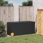 vidaXL Caja de almacenaje jardín con ruedas ratán sintético negro 283L vidaXL Caja de almacenaje jardín con ruedas ratán sintético negro 283L