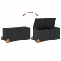 vidaXL Caja de almacenaje jardín con ruedas ratán sintético negro 283L vidaXL Caja de almacenaje jardín con ruedas ratán sintético negro 283L