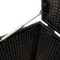 vidaXL Caja de almacenaje jardín con ruedas ratán sintético negro 283L vidaXL Caja de almacenaje jardín con ruedas ratán sintético negro 283L