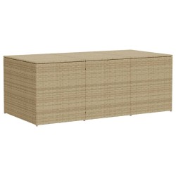 vidaXL Caja de almacenaje de jardín ratán sintético beige mezcla 984L