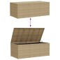 vidaXL Caja de almacenaje de jardín ratán sintético beige mezcla 984L vidaXL Caja de almacenaje de jardín ratán sintético beige mezcla 984L