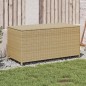 vidaXL Caja de almacenaje de jardín ratán sintético beige mezcla 190L vidaXL Caja de almacenaje de jardín ratán sintético beige mezcla 190L
