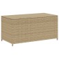 vidaXL Caja de almacenaje de jardín ratán sintético beige mezcla 190L vidaXL Caja de almacenaje de jardín ratán sintético beige mezcla 190L