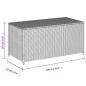 vidaXL Caja de almacenaje de jardín ratán sintético beige mezcla 190L vidaXL Caja de almacenaje de jardín ratán sintético beige mezcla 190L