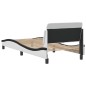 vidaXL Cama con cabecero cuero sintético blanco y negro 80x200 cm vidaXL Cama con cabecero cuero sintético blanco y negro 80x200 cm