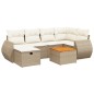 vidaXL Set sofás de jardín 7 piezas y cojines ratán sintético beige vidaXL Set sofás de jardín 7 piezas y cojines ratán sintético beige