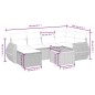 vidaXL Set de comedor de jardín 7 pzas y cojines ratán sintético negro