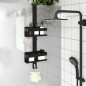 vidaXL Estante colgante de ducha acero inox cepillado 304 negro mate vidaXL Estante colgante de ducha acero inox cepillado 304 negro mate