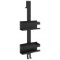 vidaXL Estante colgante de ducha acero inox cepillado 304 negro mate vidaXL Estante colgante de ducha acero inox cepillado 304 negro mate