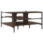 vidaXL Mesa de centro madera ingeniería roble marrón 100x100x48,5 cm