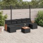 vidaXL Set de sofás de jardín 8 piezas y cojines ratán sintético negro vidaXL Set de sofás de jardín 8 piezas y cojines ratán sintético negro