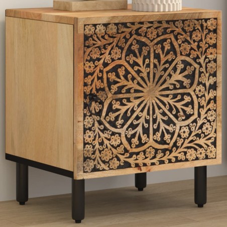 vidaXL Mesita de noche de madera maciza de mango 40x33x46 cm 
