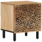 vidaXL Mesita de noche de madera maciza de mango 40x33x46 cm 