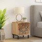 vidaXL Mesita de noche de madera maciza de mango 40x33x46 cm 