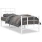 vidaXL Estructura cama metal con cabecero y pie cama blanca 75x190 cm vidaXL Estructura cama metal con cabecero y pie cama blanca 75x190 cm