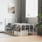 vidaXL Estructura cama metal con cabecero y pie cama blanca 75x190 cm vidaXL Estructura cama metal con cabecero y pie cama blanca 75x190 cm