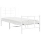 vidaXL Estructura cama metal con cabecero y pie cama blanca 75x190 cm vidaXL Estructura cama metal con cabecero y pie cama blanca 75x190 cm