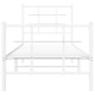 vidaXL Estructura cama metal con cabecero y pie cama blanca 75x190 cm vidaXL Estructura cama metal con cabecero y pie cama blanca 75x190 cm