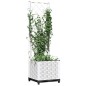 vidaXL Jardinera con enrejado PP blanco 40x40x136 cm vidaXL Jardinera con enrejado PP blanco 40x40x136 cm