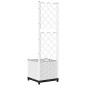 vidaXL Jardinera con enrejado PP blanco 40x40x136 cm vidaXL Jardinera con enrejado PP blanco 40x40x136 cm