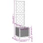 vidaXL Jardinera con enrejado PP blanco 40x40x136 cm vidaXL Jardinera con enrejado PP blanco 40x40x136 cm