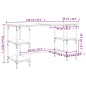 vidaXL Escritorio metal y madera ingeniería marrón roble 140x50x75 cm vidaXL Escritorio metal y madera ingeniería marrón roble 140x50x75 cm