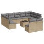 vidaXL Set de sofás de jardín 12 pzas y cojines ratán sintético marrón vidaXL Set de sofás de jardín 12 pzas y cojines ratán sintético marrón