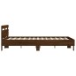 vidaXL Cama con cabecero madera de ingeniería marrón roble 150x200 cm vidaXL Cama con cabecero madera de ingeniería marrón roble 150x200 cm