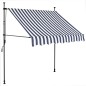 vidaXL Toldo manual retráctil con LED azul y blanco 100 cm vidaXL Toldo manual retráctil con LED azul y blanco 100 cm