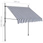 vidaXL Toldo manual retráctil con LED azul y blanco 100 cm vidaXL Toldo manual retráctil con LED azul y blanco 100 cm