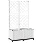 vidaXL Jardinera con enrejado PP blanco 80x40x136 cm