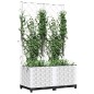 vidaXL Jardinera con enrejado PP blanco 80x40x136 cm
