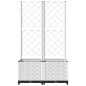 vidaXL Jardinera con enrejado PP blanco 80x40x136 cm