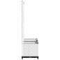 vidaXL Jardinera con enrejado PP blanco 80x40x136 cm