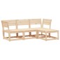 vidaXL Juego de muebles de jardín 4 piezas madera maciza de pino vidaXL Juego de muebles de jardín 4 piezas madera maciza de pino