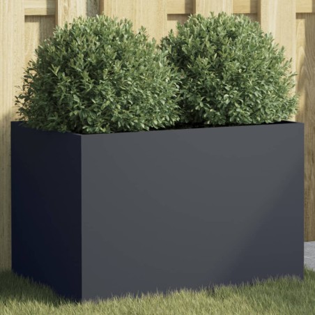 vidaXL Jardinera de acero laminado en frío antracita 62x40x39 cm