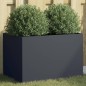 vidaXL Jardinera de acero laminado en frío antracita 62x40x39 cm vidaXL Jardinera de acero laminado en frío antracita 62x40x39 cm