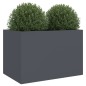vidaXL Jardinera de acero laminado en frío antracita 62x40x39 cm vidaXL Jardinera de acero laminado en frío antracita 62x40x39 cm