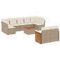 vidaXL Juego de sofás jardín con cojines beige 10 pzas ratán sintético vidaXL Juego de sofás jardín con cojines beige 10 pzas ratán sintético