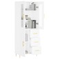 vidaXL Aparador alto madera contrachapada blanco 69,5x34x180 cm vidaXL Aparador alto madera contrachapada blanco 69,5x34x180 cm