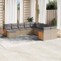 vidaXL Set de sofás de jardín 11pzas con cojines ratán sintético beige vidaXL Set de sofás de jardín 11pzas con cojines ratán sintético beige