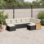vidaXL Set de sofás de jardín 8 piezas y cojines ratán sintético negro vidaXL Set de sofás de jardín 8 piezas y cojines ratán sintético negro