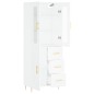 vidaXL Aparador alto madera contrachapada blanco 69,5x34x180 cm vidaXL Aparador alto madera contrachapada blanco 69,5x34x180 cm
