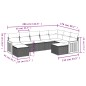 vidaXL Set de sofás de jardín 8 piezas y cojines ratán sintético negro vidaXL Set de sofás de jardín 8 piezas y cojines ratán sintético negro