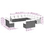 vidaXL Set de sofás de jardín y cojines 13 pzas ratán sintético negro vidaXL Set de sofás de jardín y cojines 13 pzas ratán sintético negro