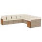 vidaXL Juego de sofás jardín con cojines beige 10 pzas ratán sintético vidaXL Juego de sofás jardín con cojines beige 10 pzas ratán sintético