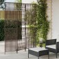 vidaXL Biombo de 3 paneles ratán sintético marrón vidaXL Biombo de 3 paneles ratán sintético marrón