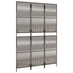 vidaXL Biombo de 3 paneles ratán sintético marrón